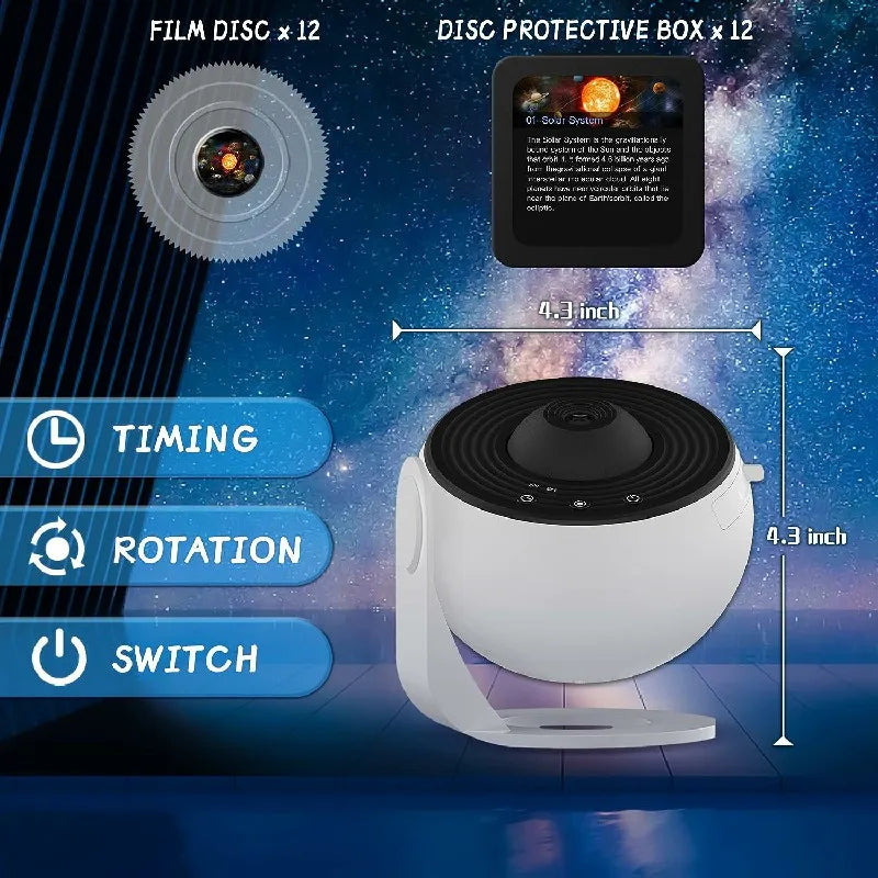 360° Rotating Galaxy Star Projector