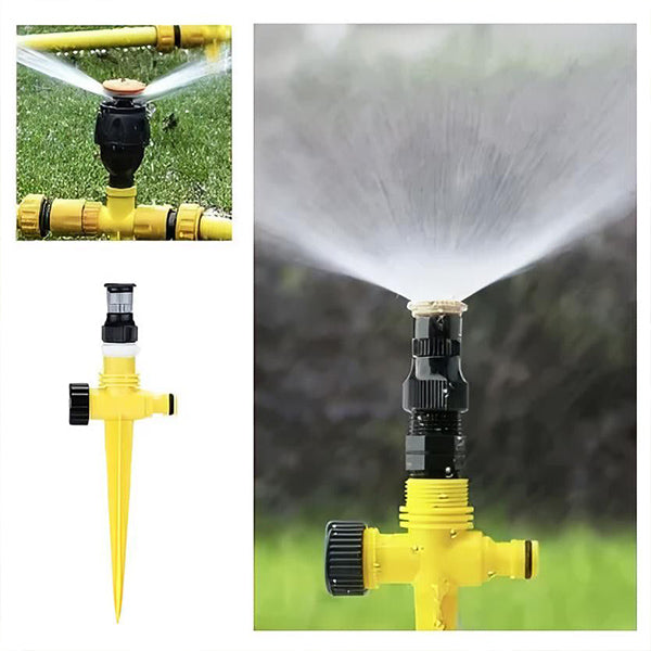 360° Garden Sprinkler, Adjustable Spray