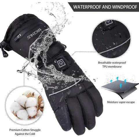 Unisex Rechargeable Heated Gloves, 2 Pairs
