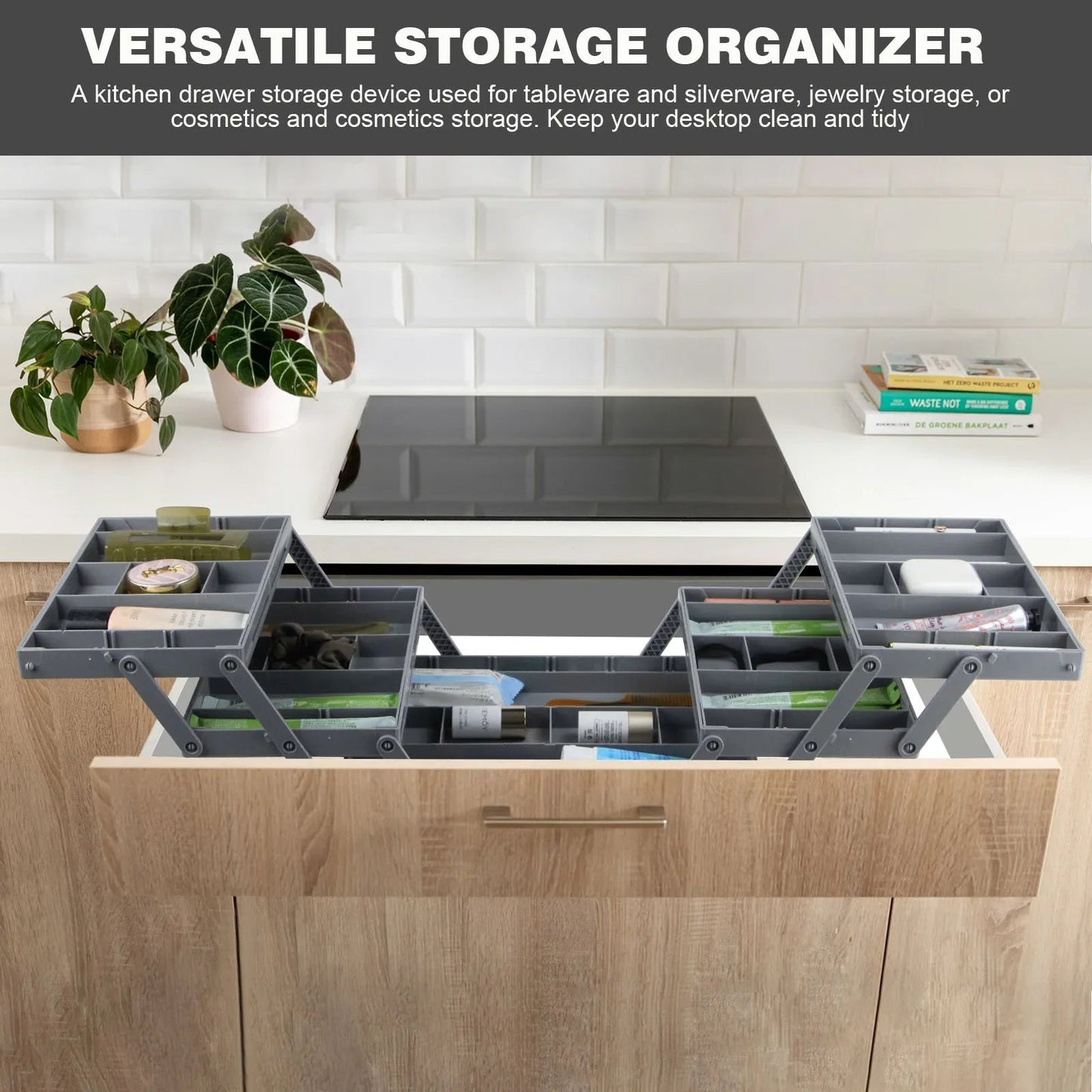 3-Tier Foldable Drawer Organizer