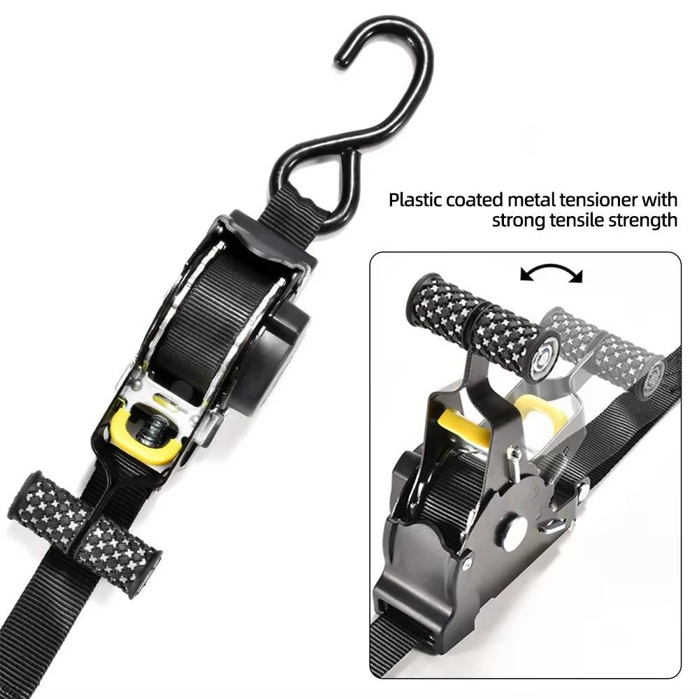 Retractable Ratchet Straps, 2-Set