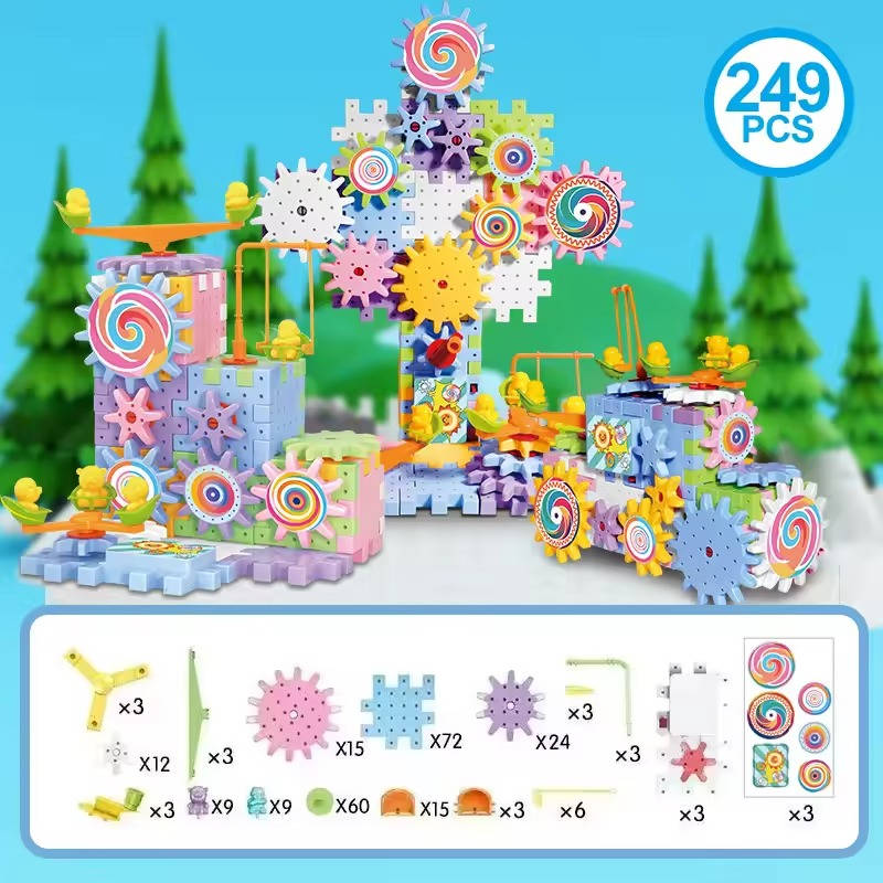 263 Pcs Motorized Kids Building Blocks Kit