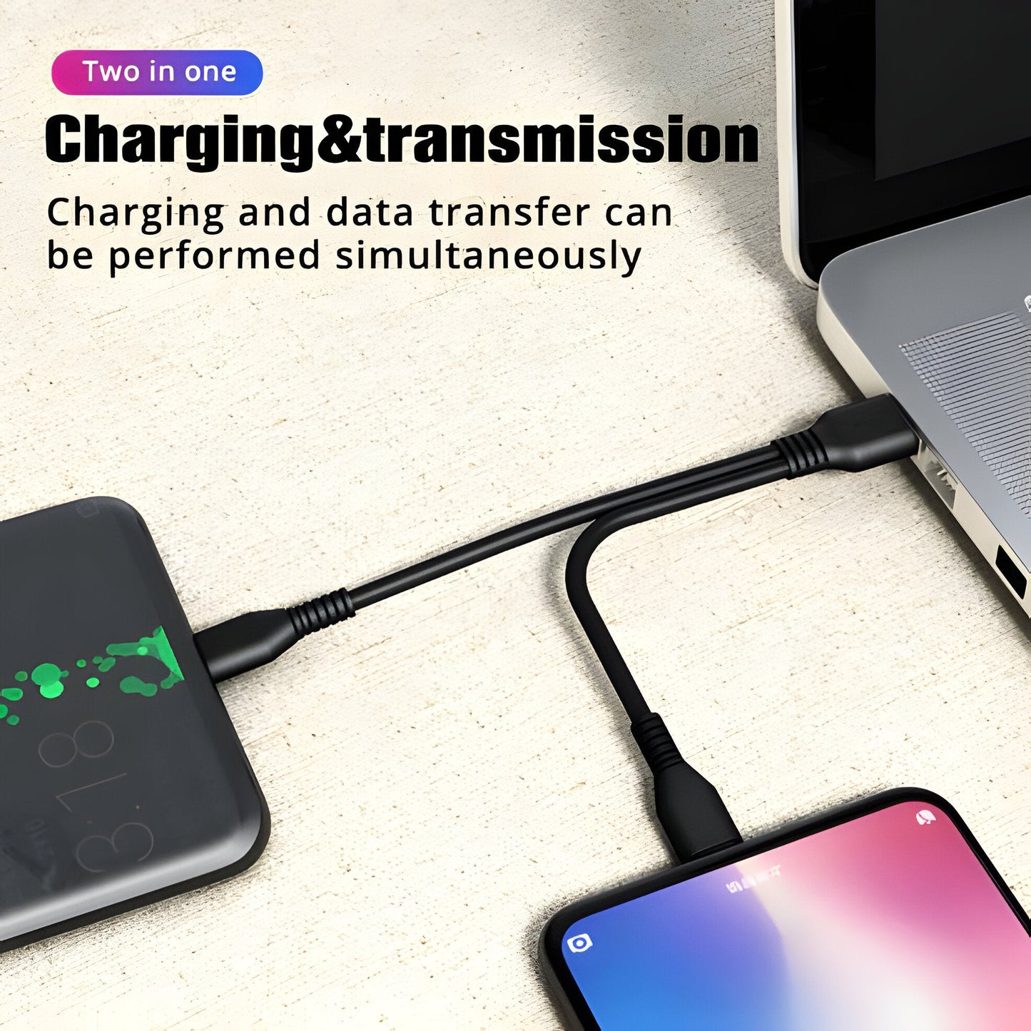 2-in-1 Multi-Port Charging Cable