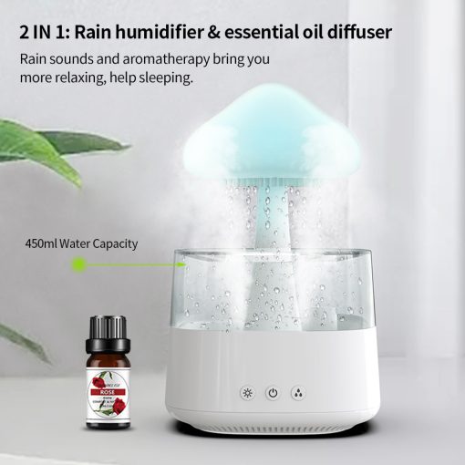 Rain Cloud Aromatherapy Diffuser & Night Light