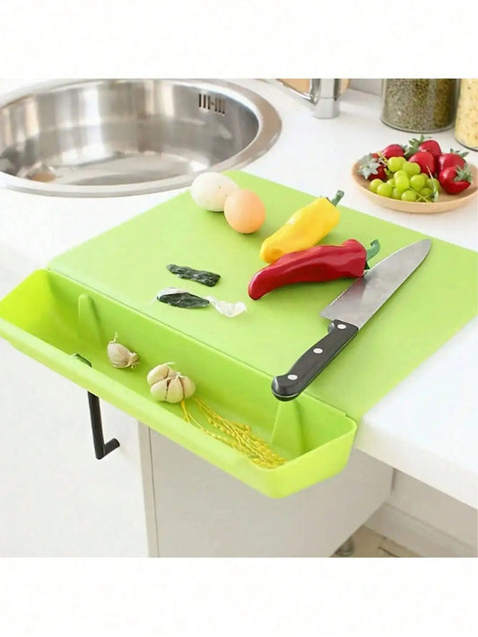 2-in-1 Cutting Board with Scrap Tray