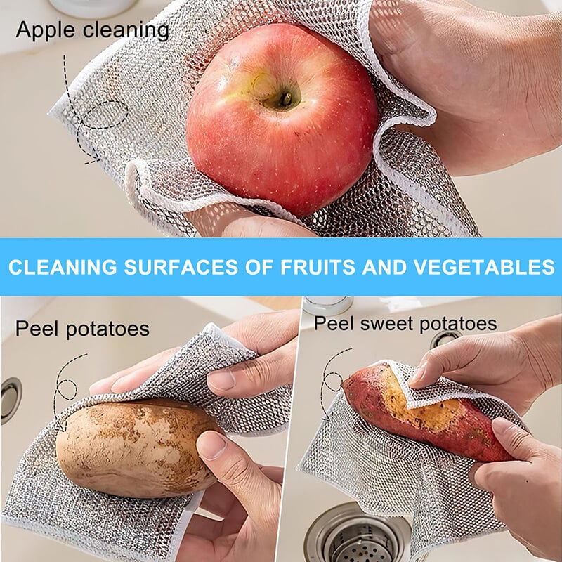20 Pcs Steel Wire Cleaning Cloths