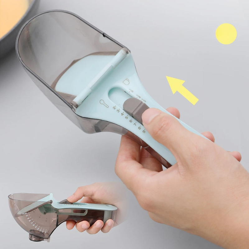 2Pcs Adjustable Measuring Cup & Spoon Set