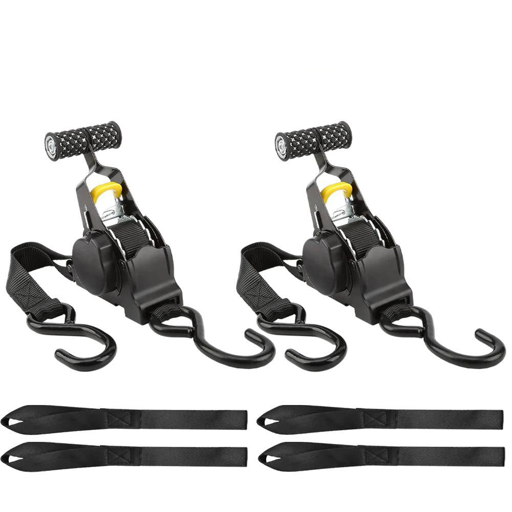 Retractable Ratchet Straps, 2-Set