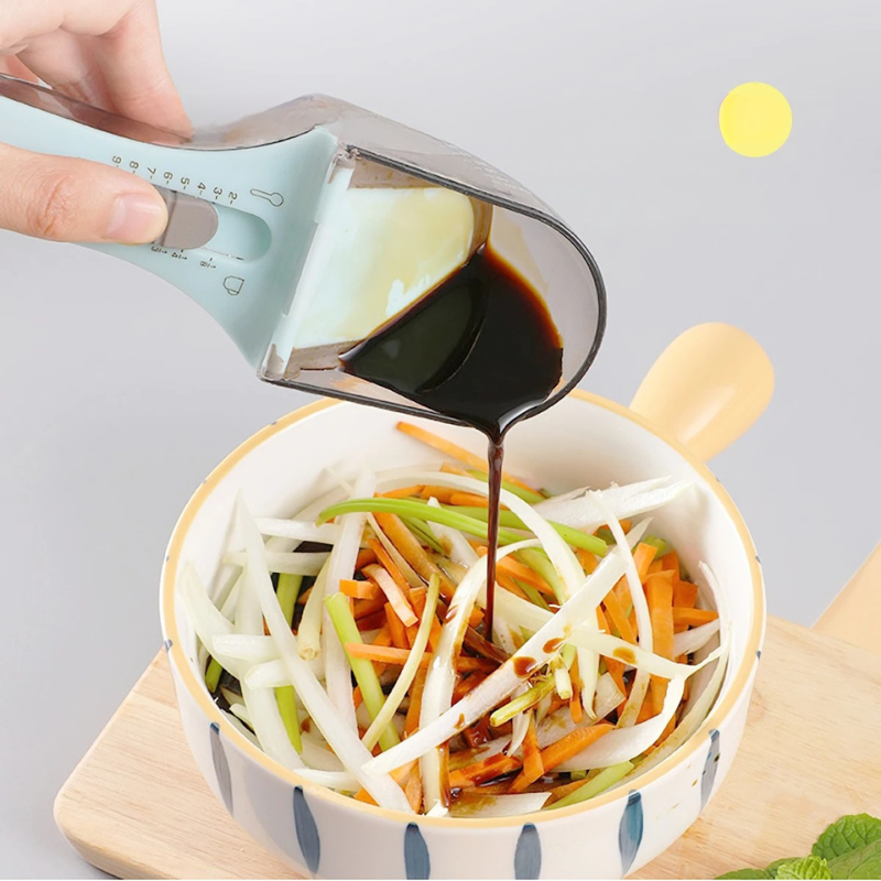 2Pcs Adjustable Measuring Cup & Spoon Set