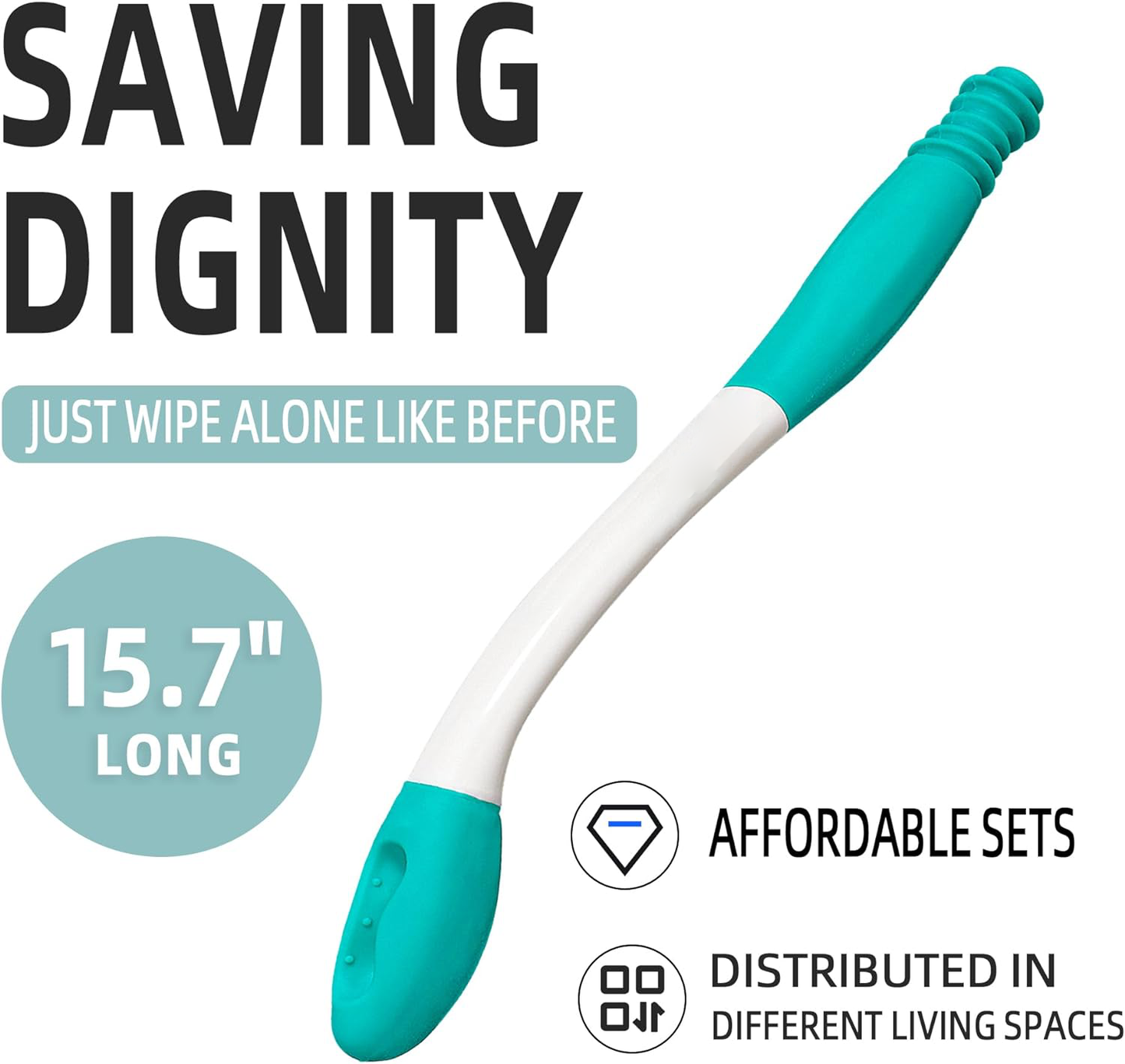 Long Reach Toilet Aid Wiping Tool, 2-Pack