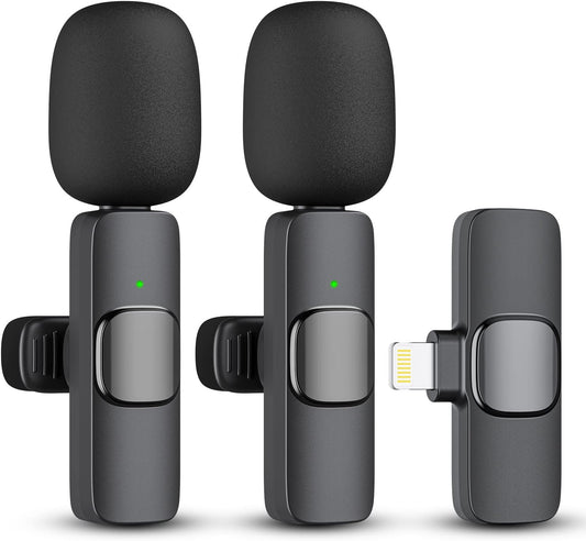 2-Pack Wireless Mic for iPhone & iPad