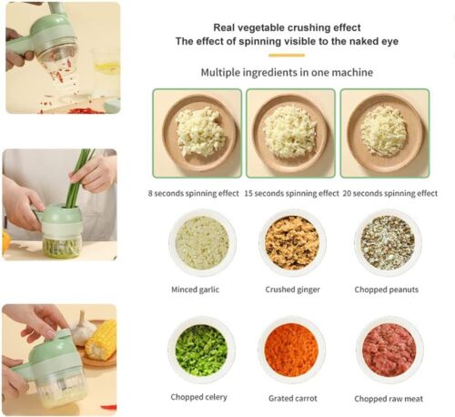 4-in-1 Electric Food Cutter, Wireless