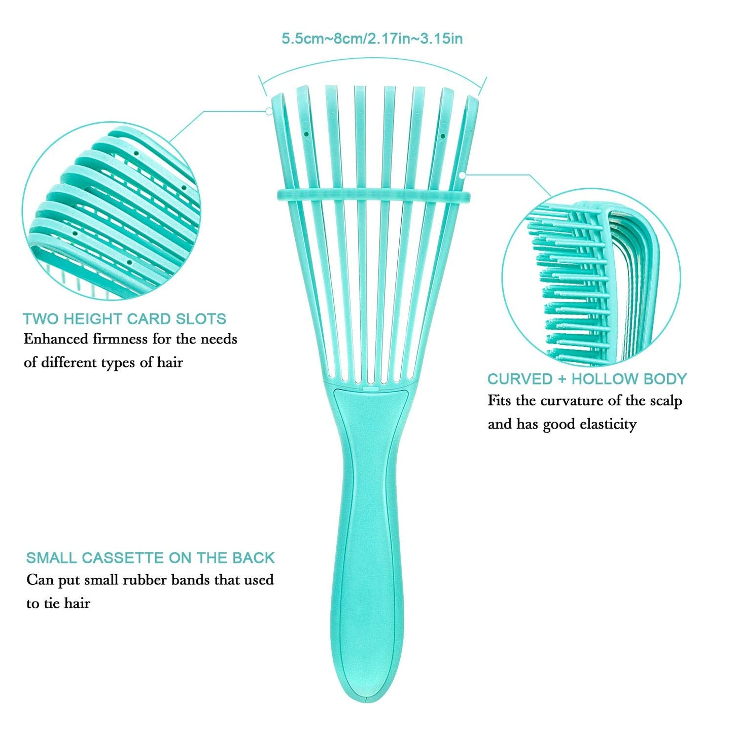 Detangling Brush for Curly Hair, 2-Pack