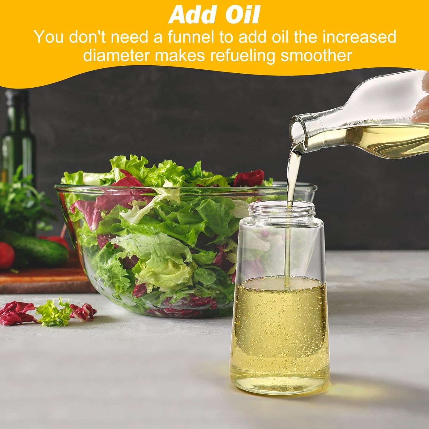 2-Pack Glass Oil Dispenser & Sprayer