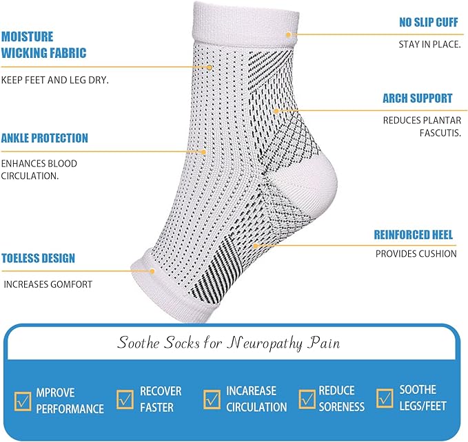4 Pairs Compression Comfort Socks