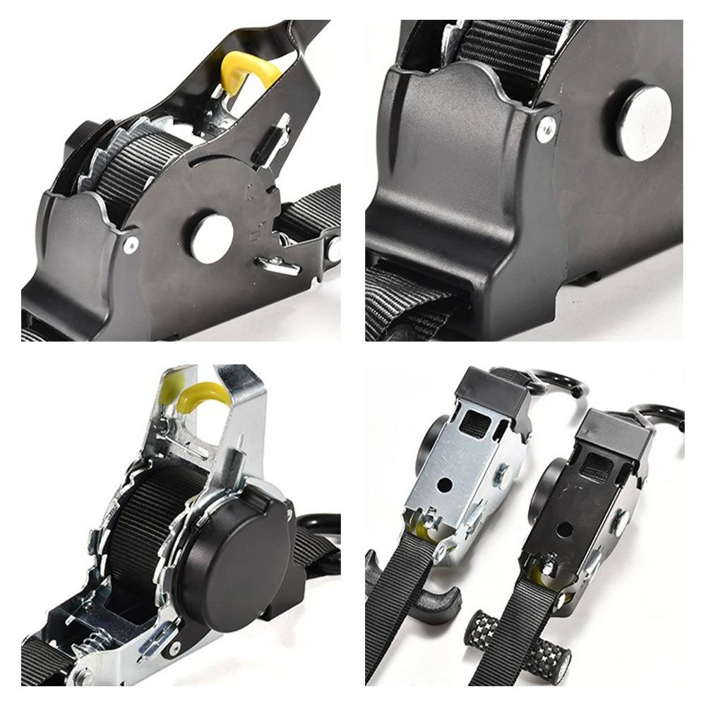 Retractable Ratchet Straps, 2-Set