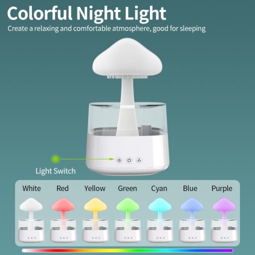 Rain Cloud Aromatherapy Diffuser & Night Light