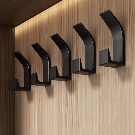 5-Pack Self-Adhesive Wall Hooks for Coats