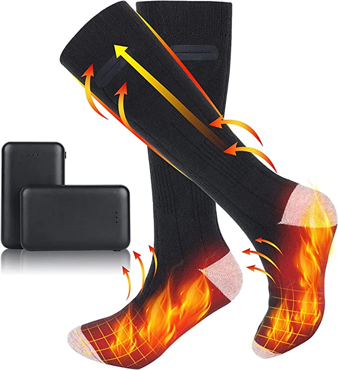 Unisex Rechargeable Heated Socks, 2 Pairs