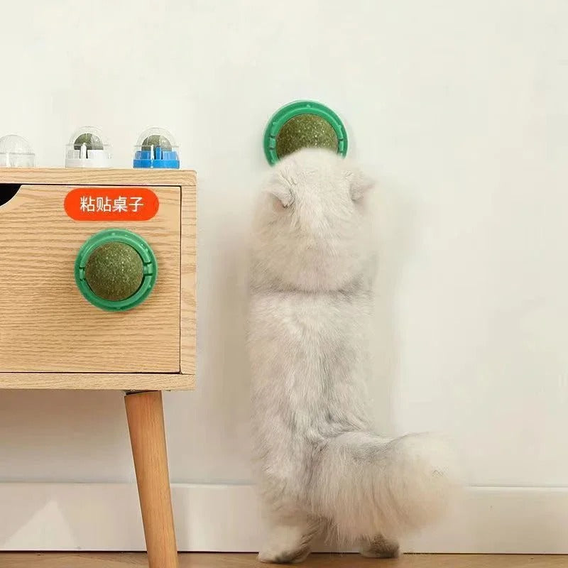 4 Pcs Rotating Catnip Ball Toy