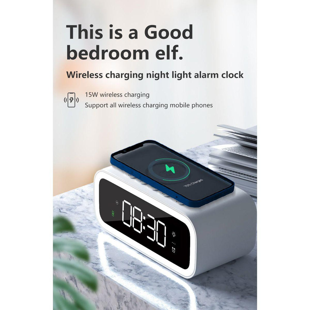 2-in-1 Alarm Clock with Qi Wireless Charger