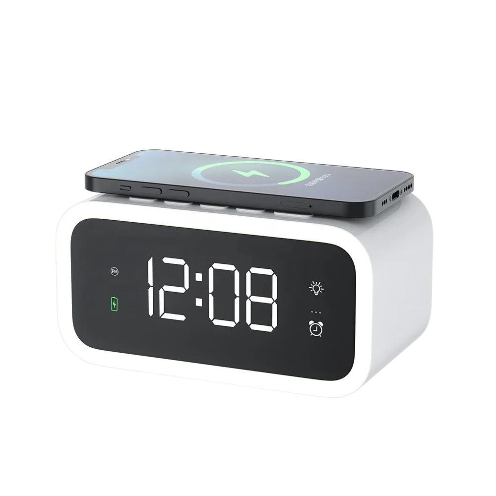 2-in-1 Alarm Clock with Qi Wireless Charger