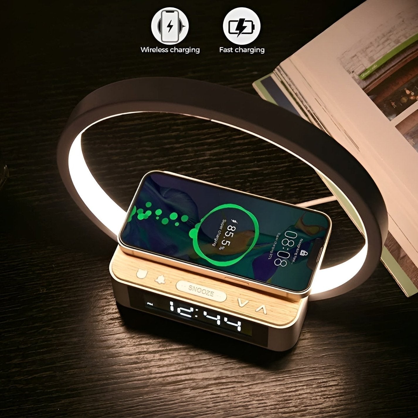 3-in-1 Table Lamp with Wireless Charger