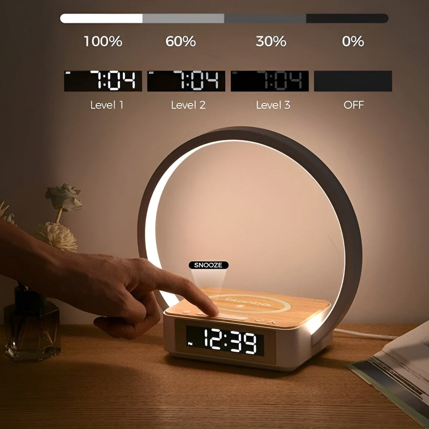 3-in-1 Table Lamp with Wireless Charger