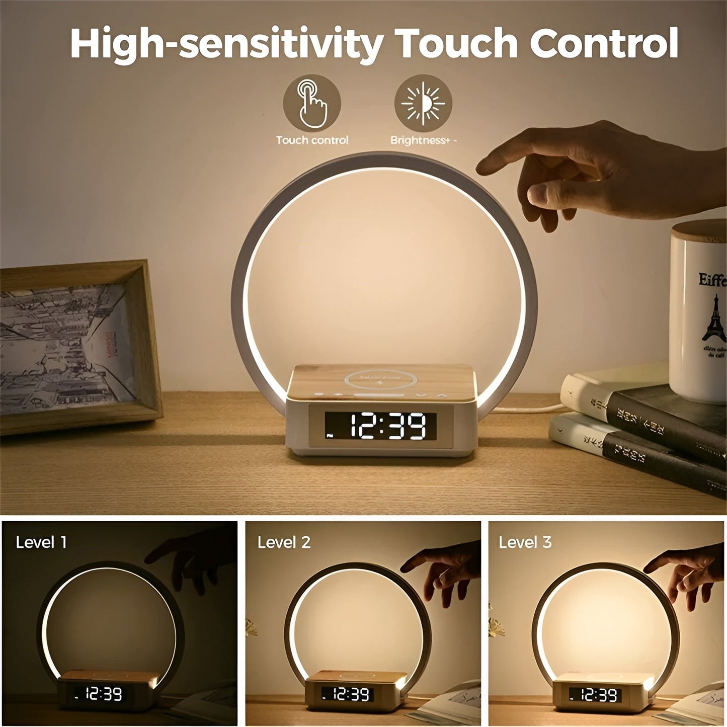 3-in-1 Table Lamp with Wireless Charger