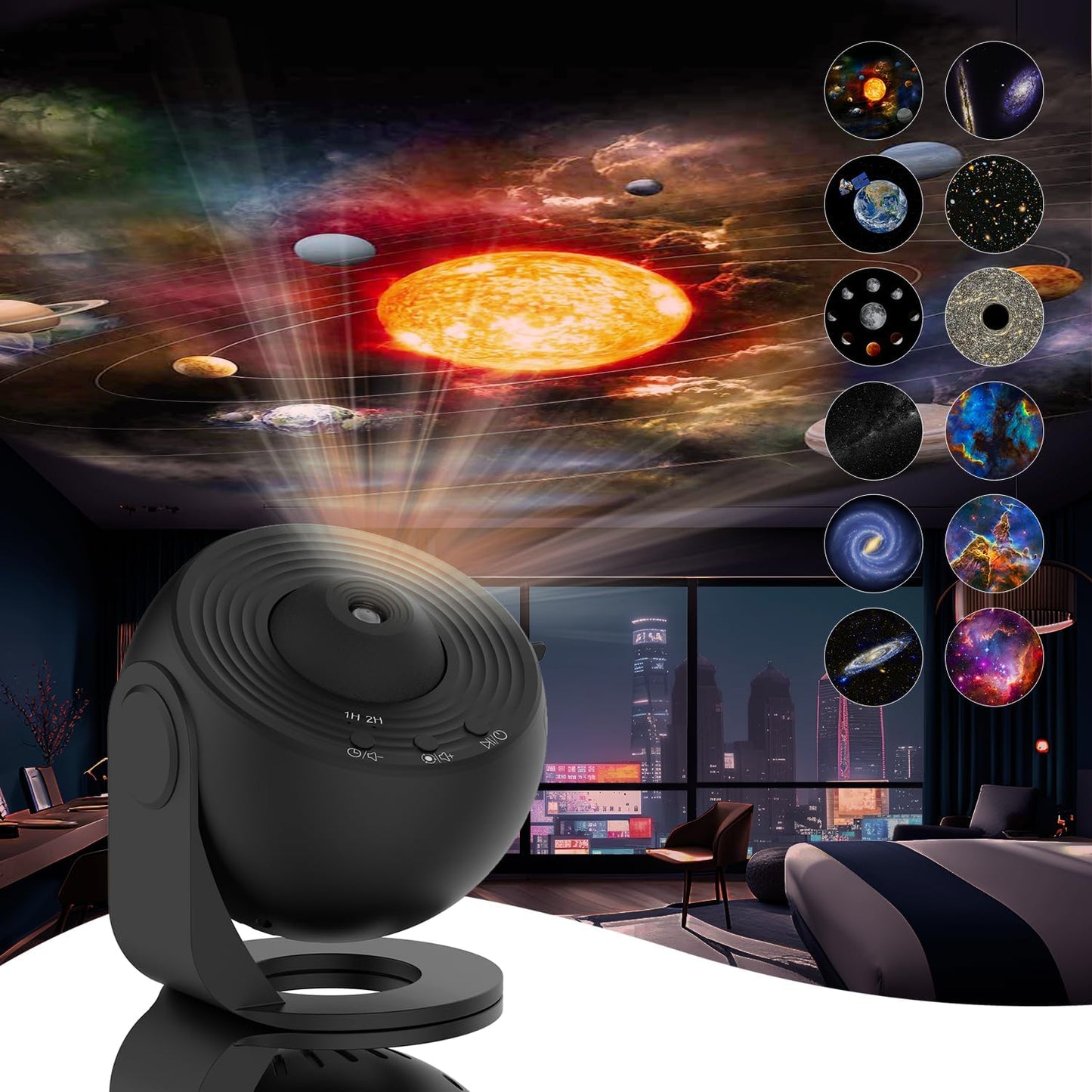 360° Rotating Galaxy Star Projector