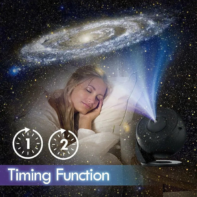 360° Rotating Galaxy Star Projector