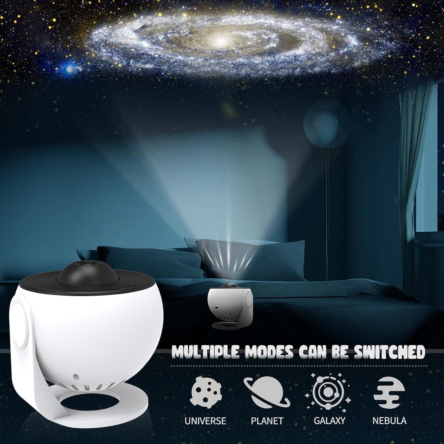 360° Rotating Galaxy Star Projector