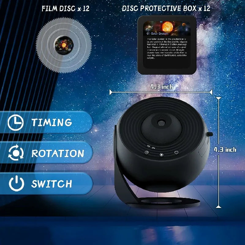 360° Rotating Galaxy Star Projector