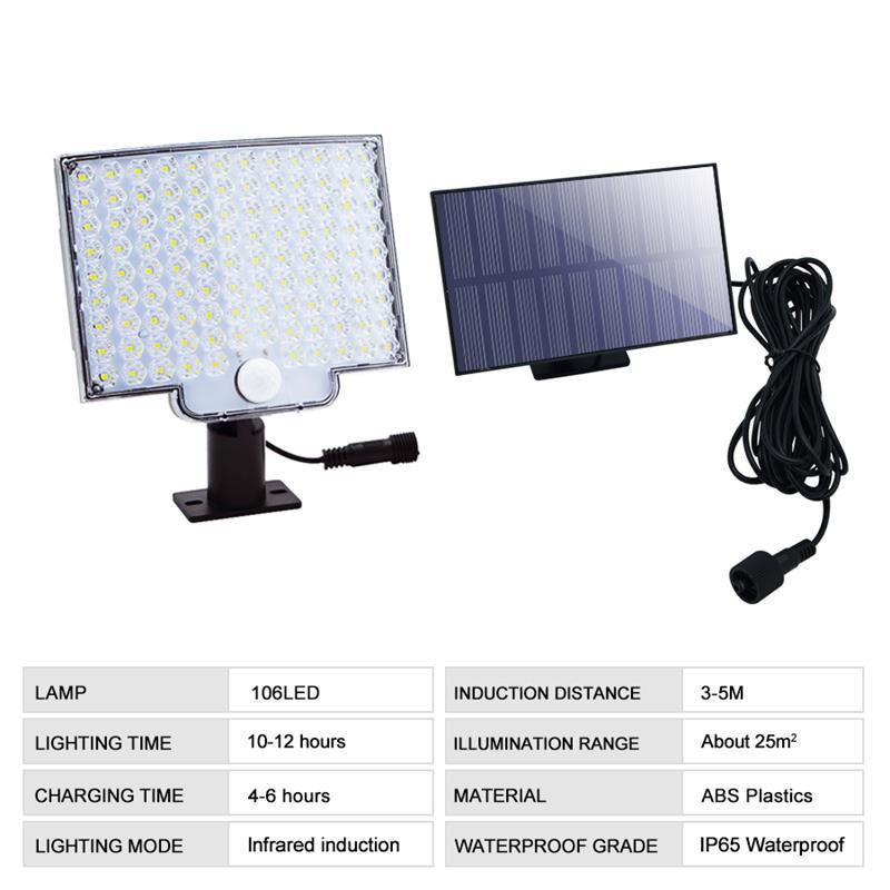 106-LED Solar Motion Sensor Light