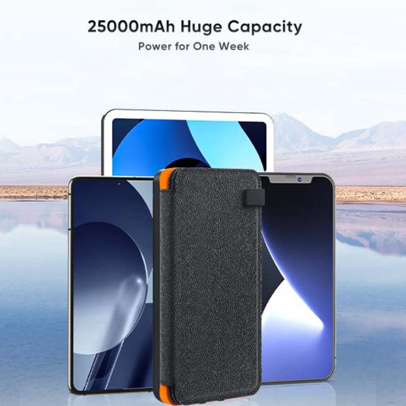 25000mAh Solar Power Bank, Fast Charge