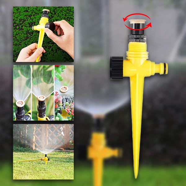 360° Garden Sprinkler, Adjustable Spray