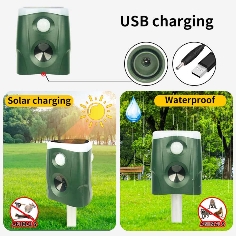360° Solar Animal Repellent, 3-in-1