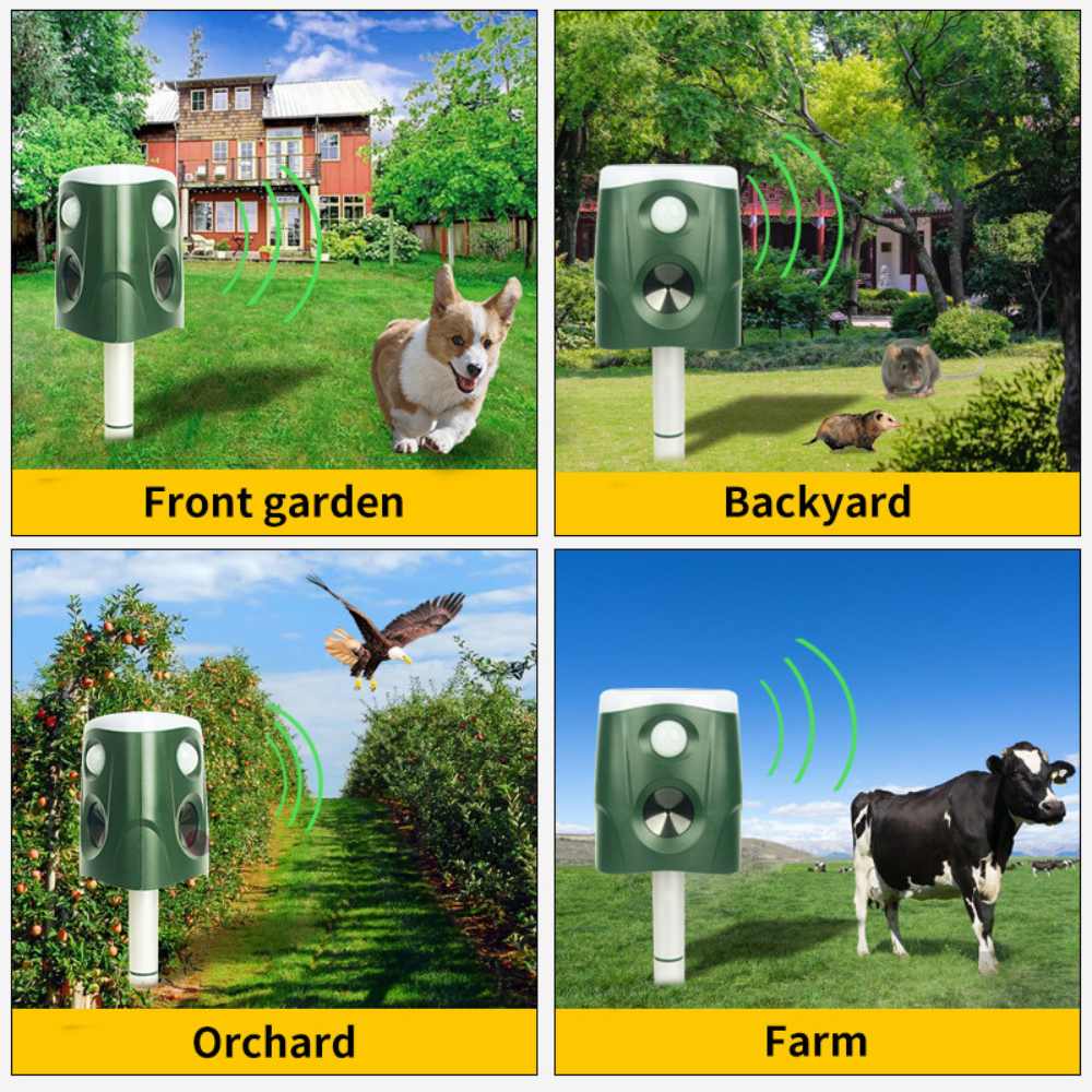 360° Solar Animal Repellent, 3-in-1