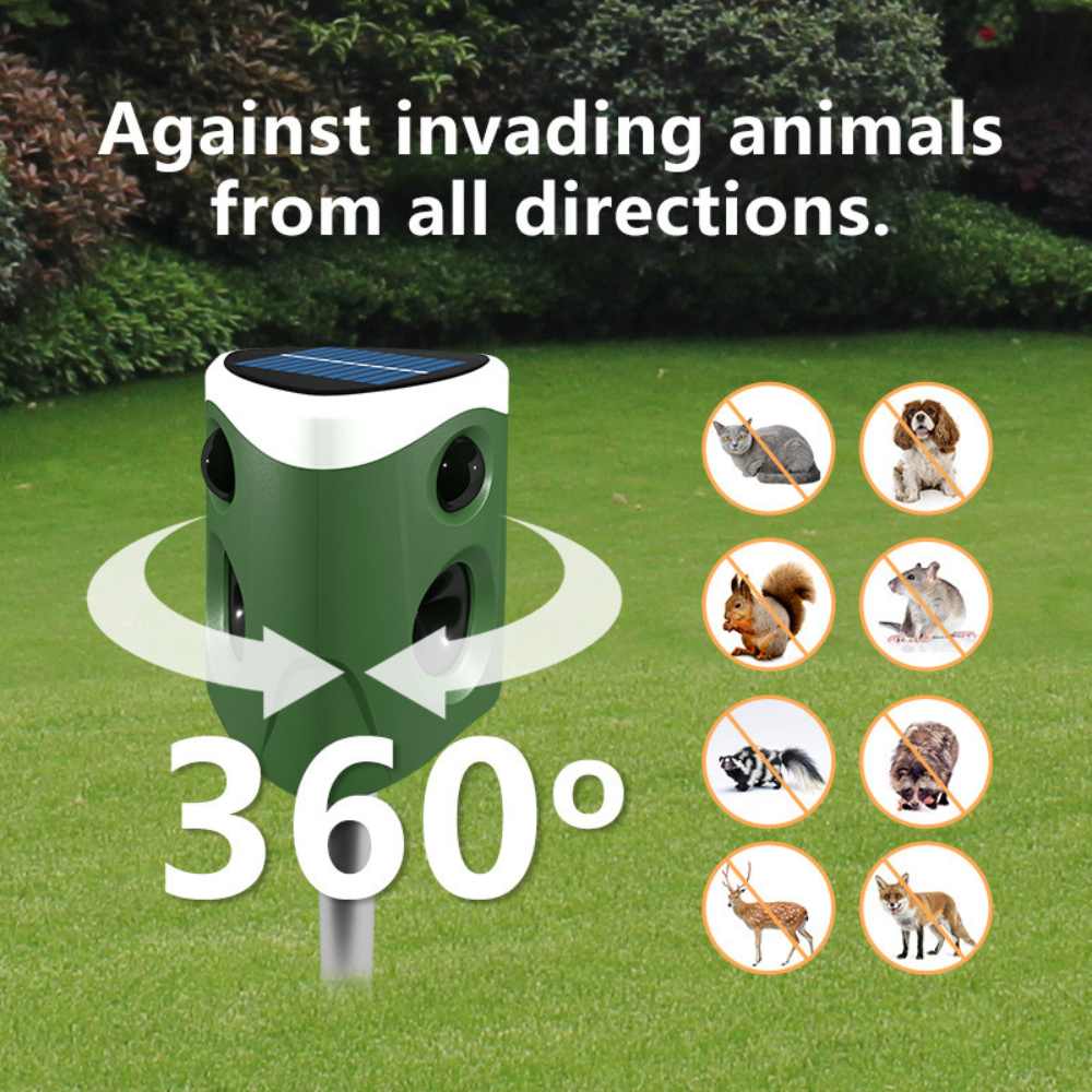 360° Solar Animal Repellent, 3-in-1