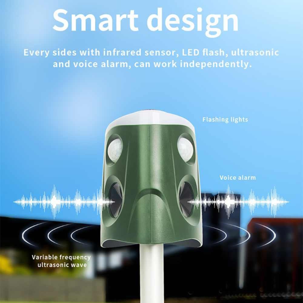 360° Solar Animal Repellent, 3-in-1