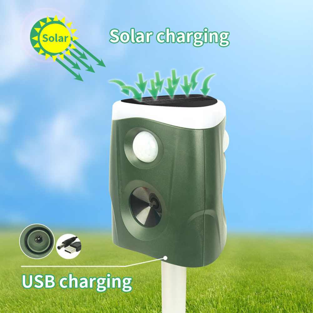 360° Solar Animal Repellent, 3-in-1