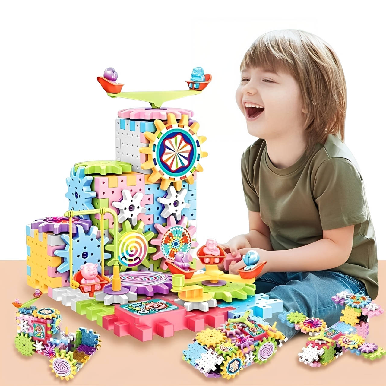 263 Pcs Motorized Kids Building Blocks Kit