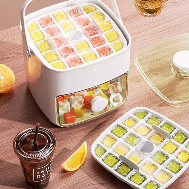 2-Stage Push-In Ice Cube Tray, 2-Pack