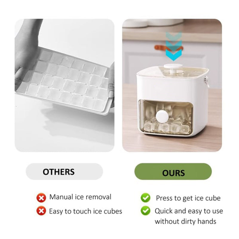 2-Stage Push-In Ice Cube Tray, 2-Pack