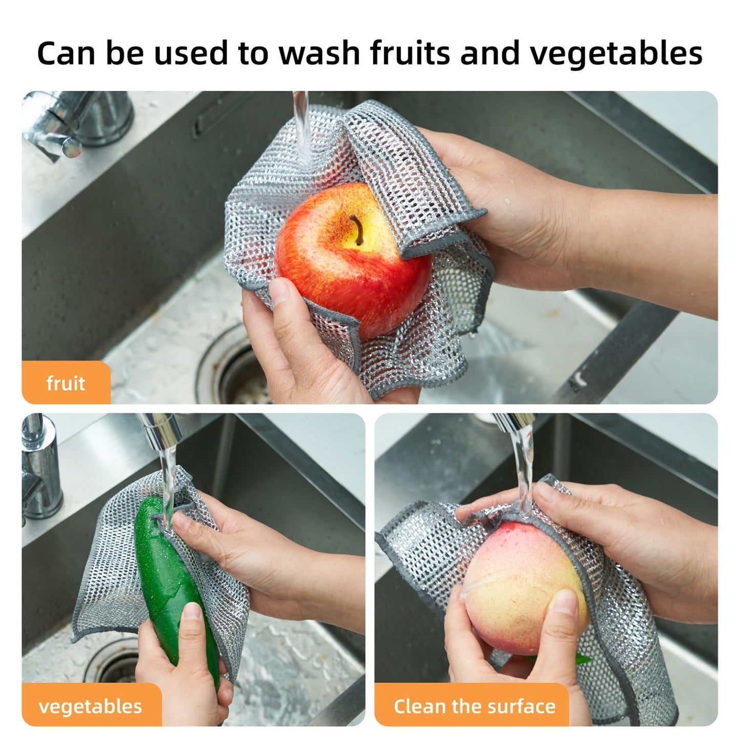 20 Pcs Steel Wire Cleaning Cloths