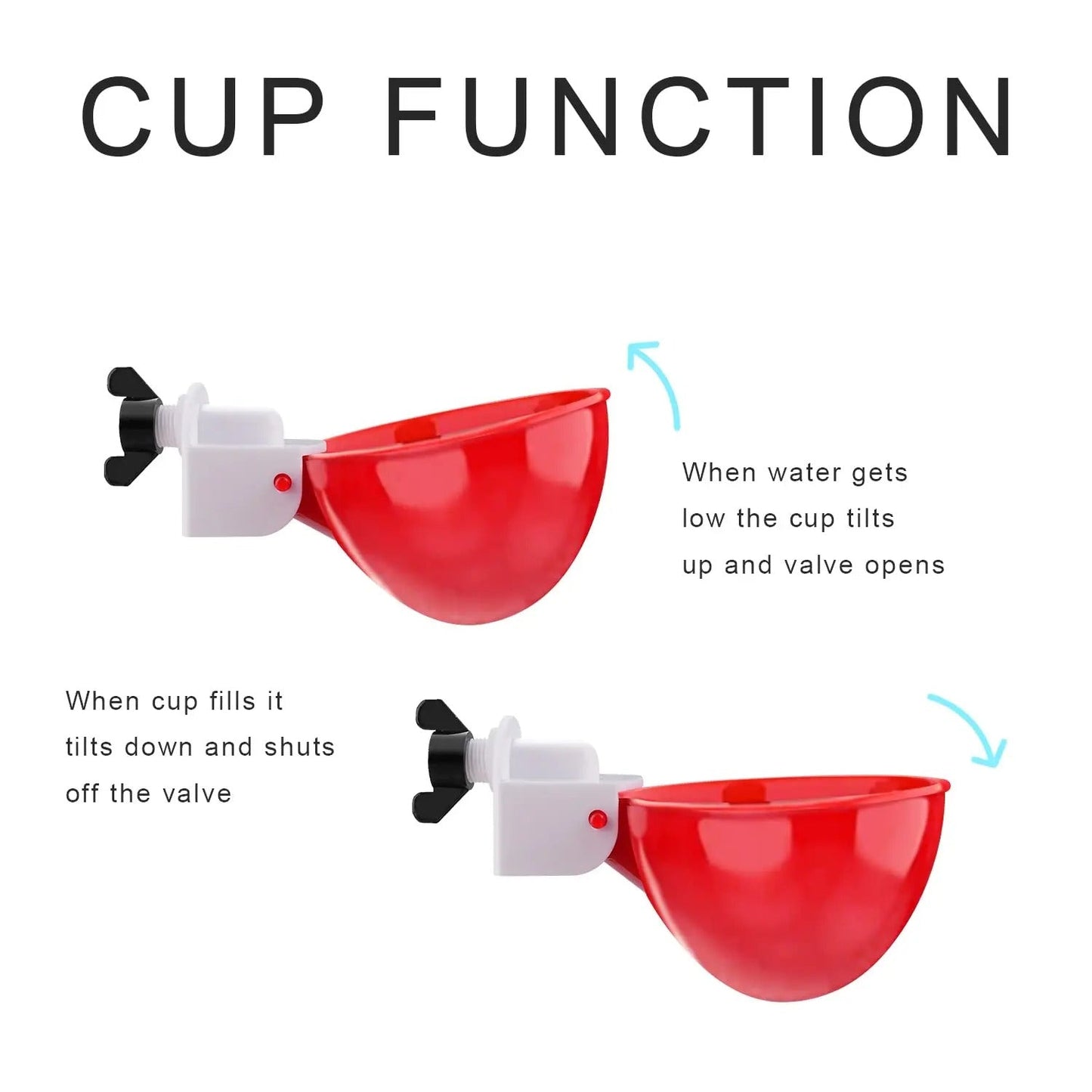 Automatic Chicken Waterer Cups, 10-Pack