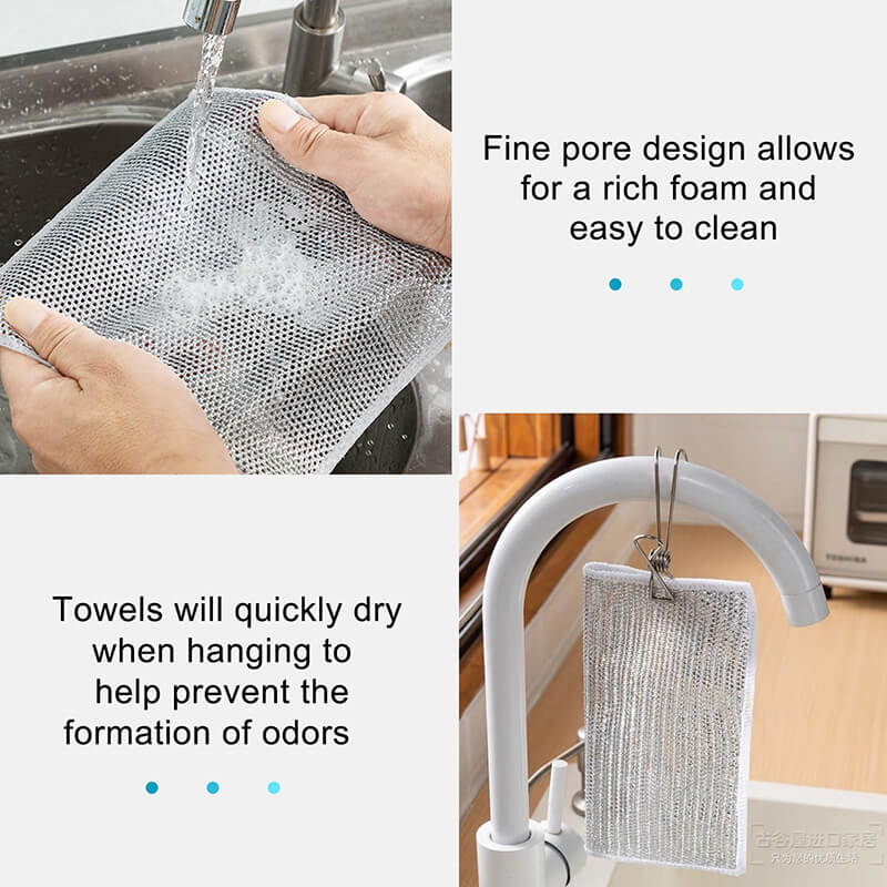 20 Pcs Steel Wire Cleaning Cloths