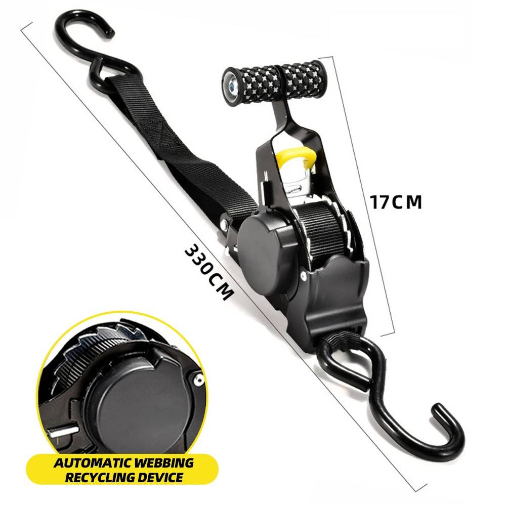 Retractable Ratchet Straps, 2-Set
