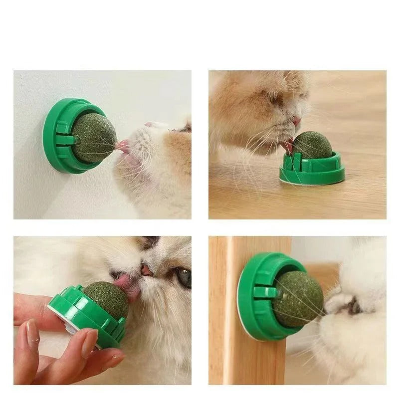 4 Pcs Rotating Catnip Ball Toy