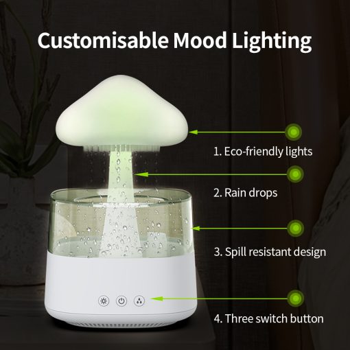Rain Cloud Aromatherapy Diffuser & Night Light